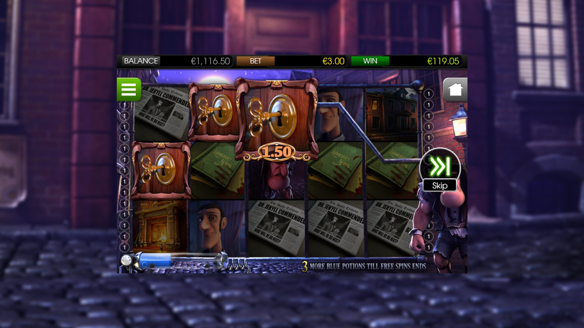 BetSoft Dr Jekyll & Mr Hyde Screenshot