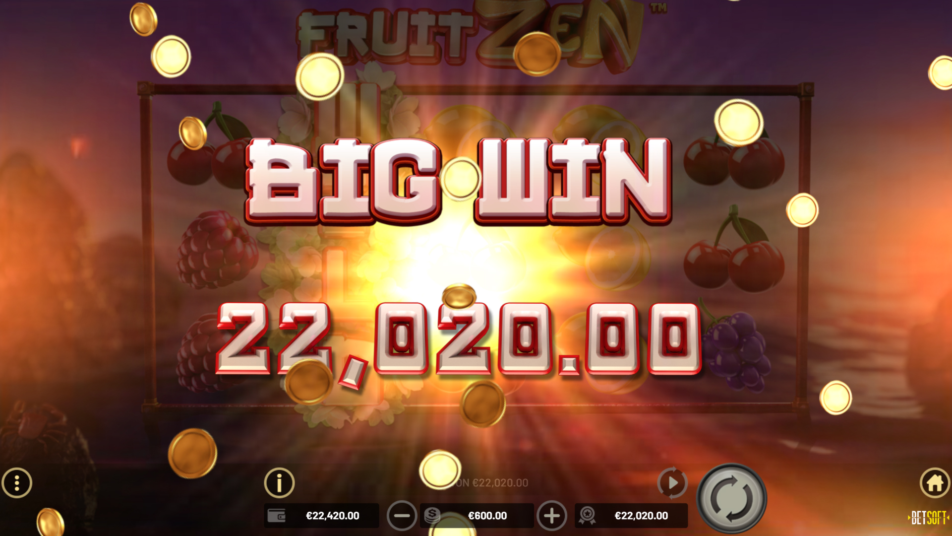 BetSoft Fruit Zen Screenshot