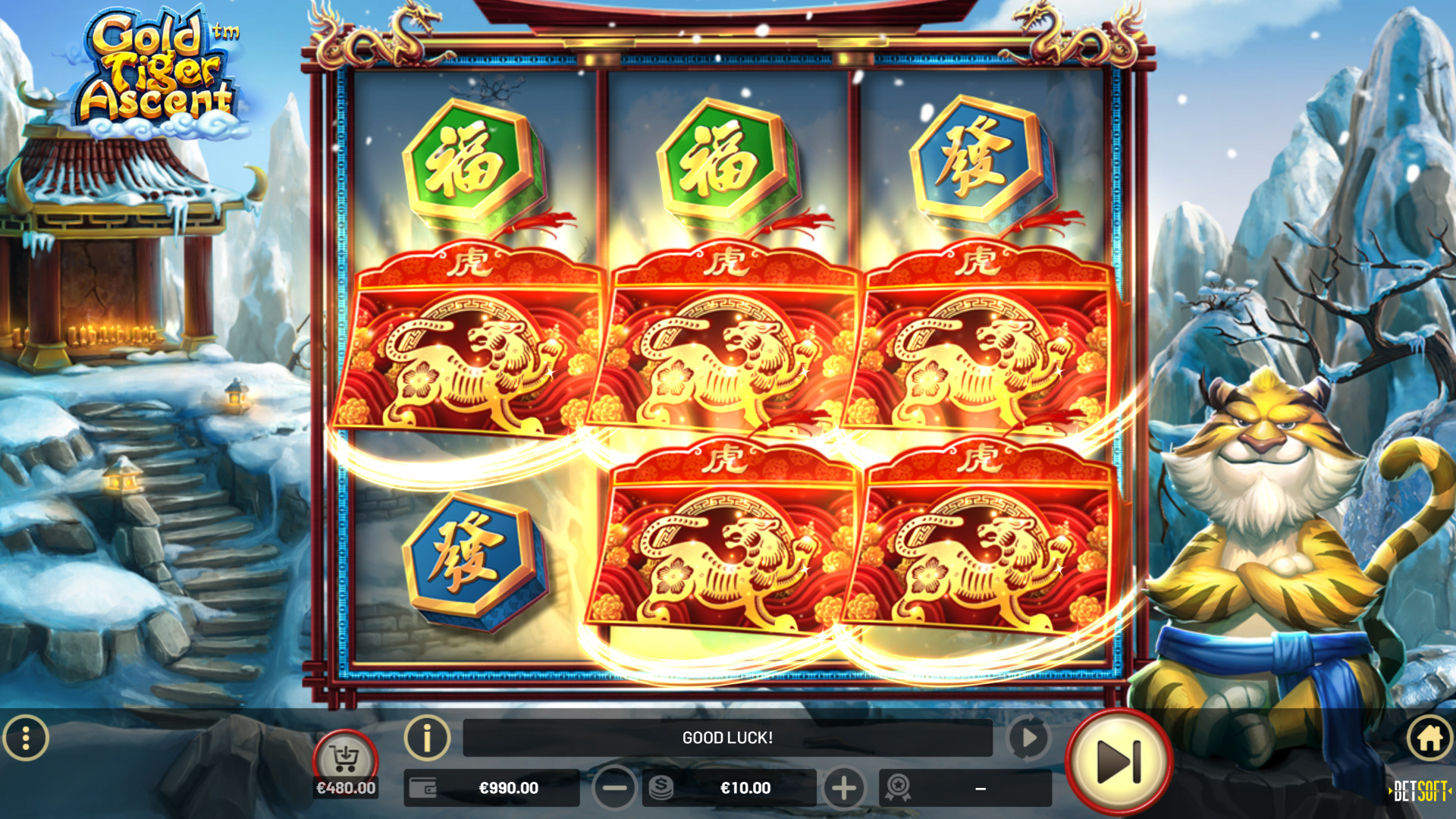BetSoft Gold Tiger Ascent Screenshot