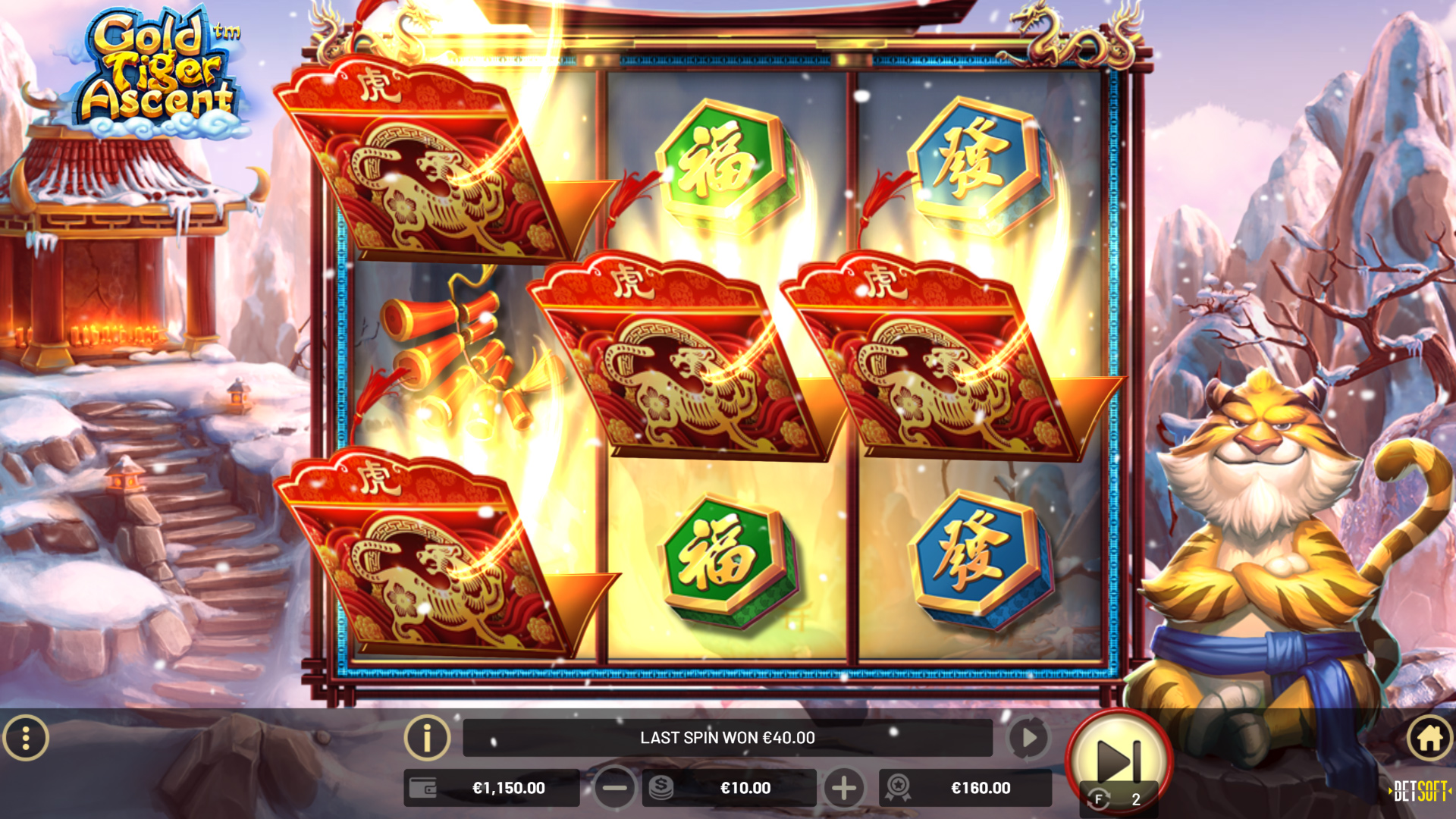 BetSoft Gold Tiger Ascent Screenshot