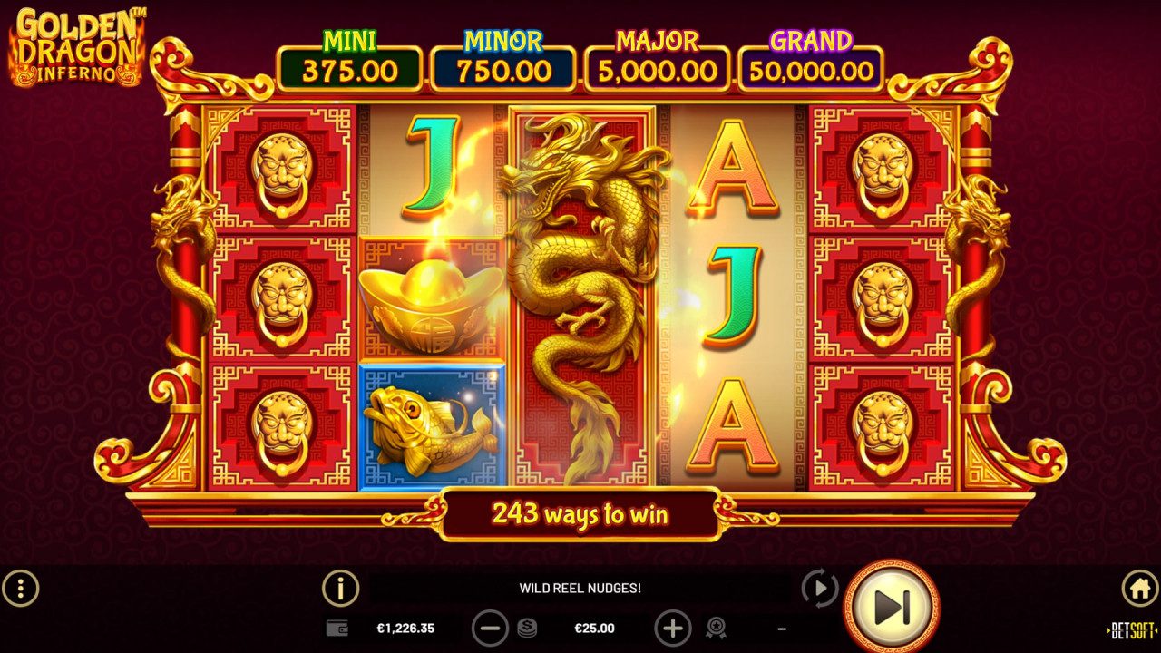BetSoft Golden Dragon Inferno Screenshot