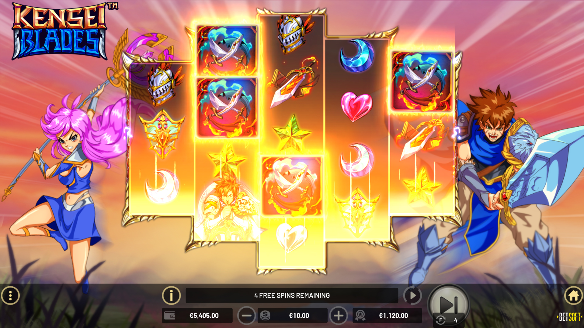 BetSoft Kensei Blades Screenshot