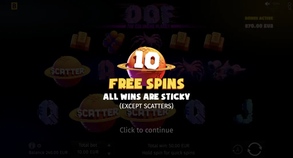 BG OOF The Goldmine Planet Screenshot