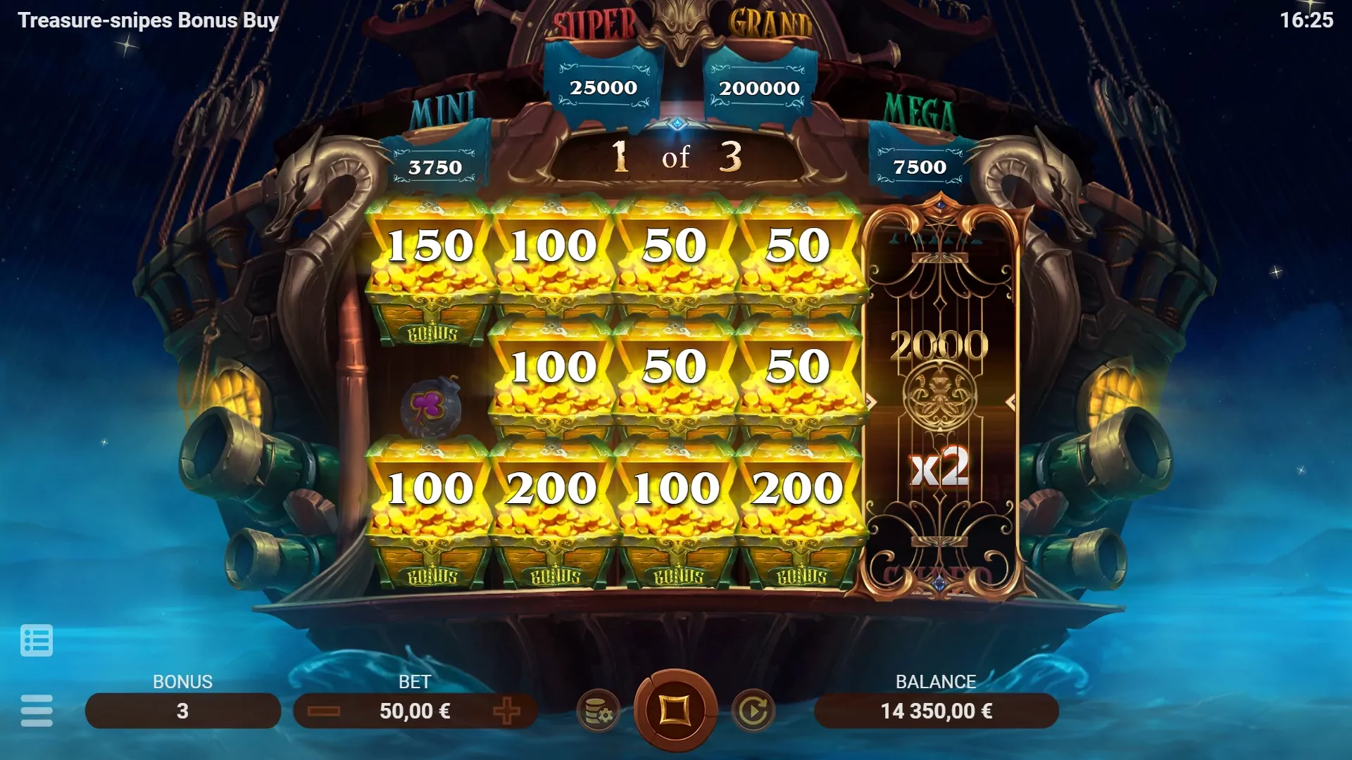 EVO Treasure Snipes Bonus Buy Screenshot