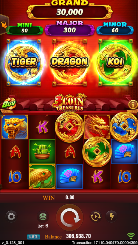 JILI 3 Coin Treasures Screenshot
